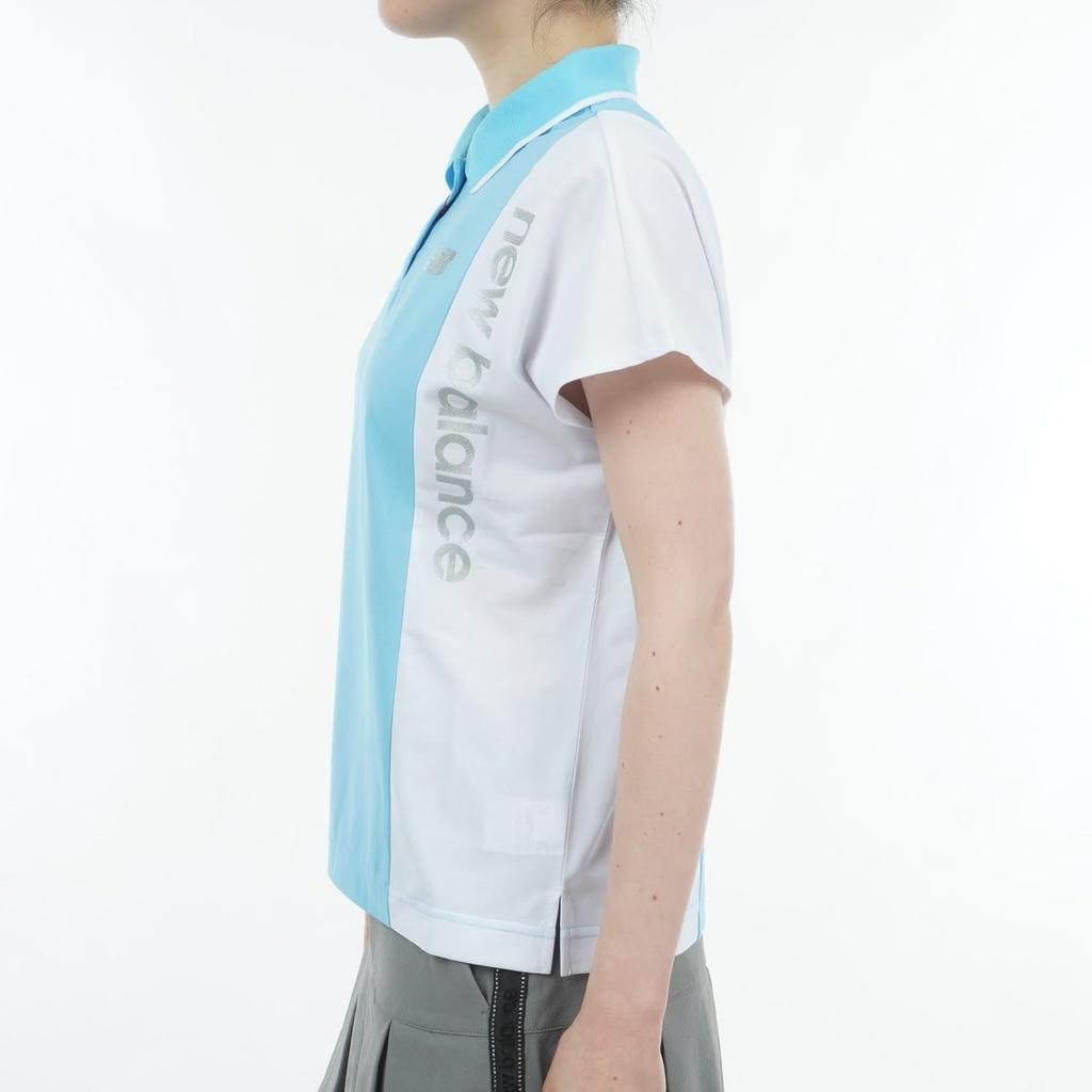 Гольф Поло без рукавов с эффектом впитывания пота, быстросохнущая, UV 2 [New Balance] Женская (Оверсайз, Защита, Растяжка) / 012-4160502 110_Синий [L]