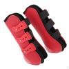 1 Support Boots, PU Leg Horse Tendon Boots Breathable Wrap, Shell And Neoprene - Red Fore Foot