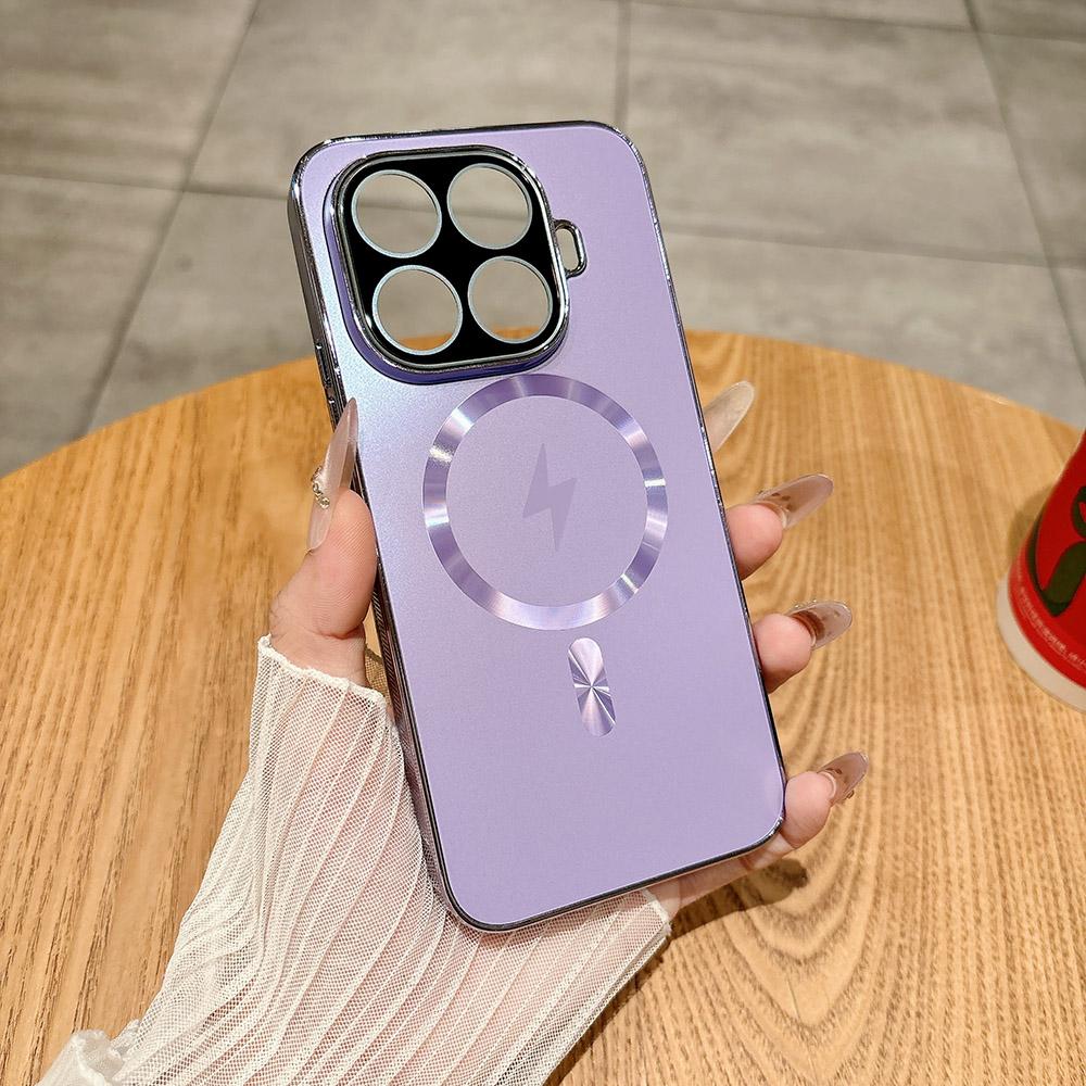 Чехол Mi 15T Mi15T Pro Роскошный Позолоченный Магнитный Чехол для Телефона Для Xiaomi Mi 15T Mi15T 15 T Pro 15TPro Беспроводная Зарядка Задняя Крышка