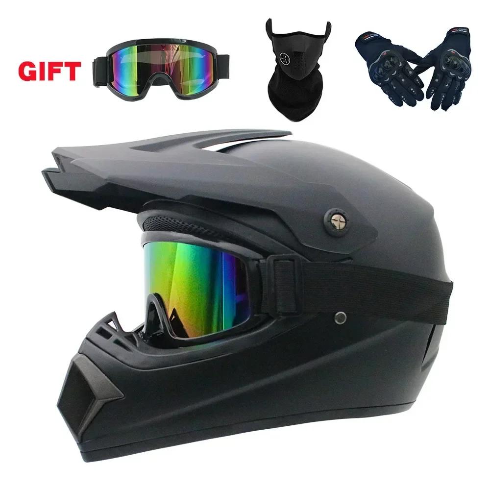 3 Gifts Full Face Motorcycle Helmet Off-road Motorbike Send Cross Capacete Motocross Casco Helmets Riding Motorcycle Helmet