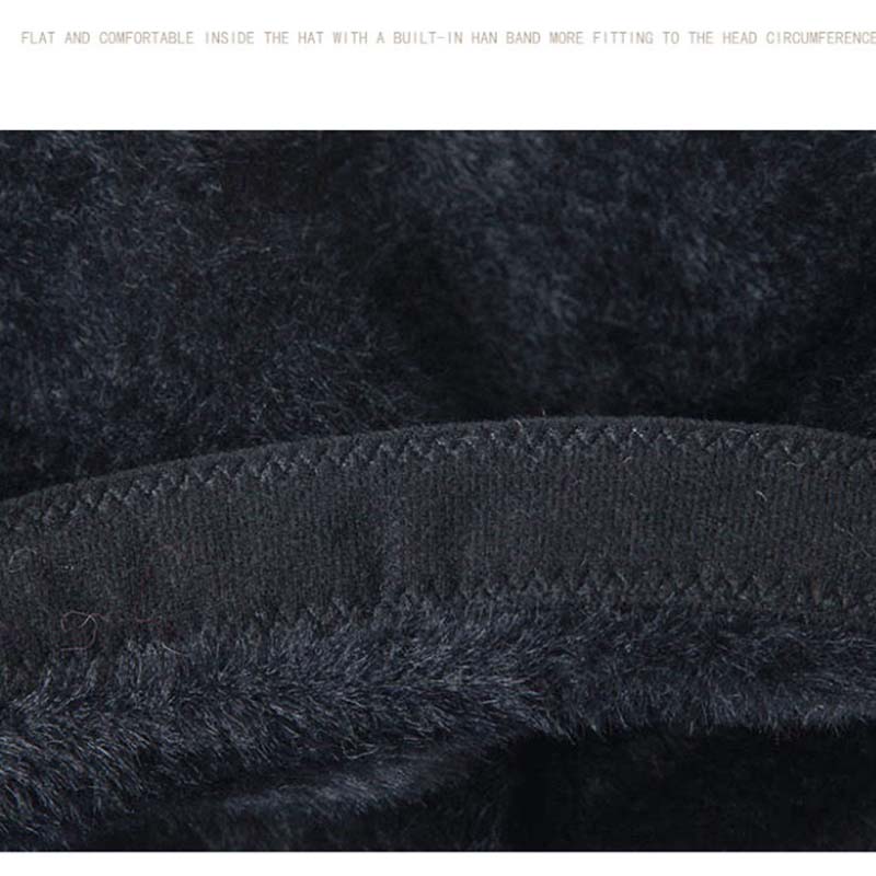 Women's Autumn and Winter Hats Plus Velvet Thickening Warm Ear Protection Knitted Hat Beret Rabbit Fur Hat Woolen Hat Women
