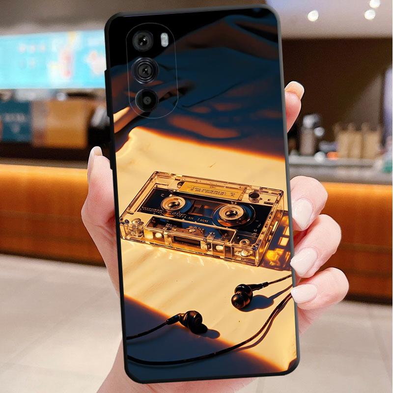 Ретро Чехол-кассета для телефона Motorola Edge 60 50 40 Pro 60 50 40 30 Ultra Neo Fusion Moto G Play G Stylus G Чехлы