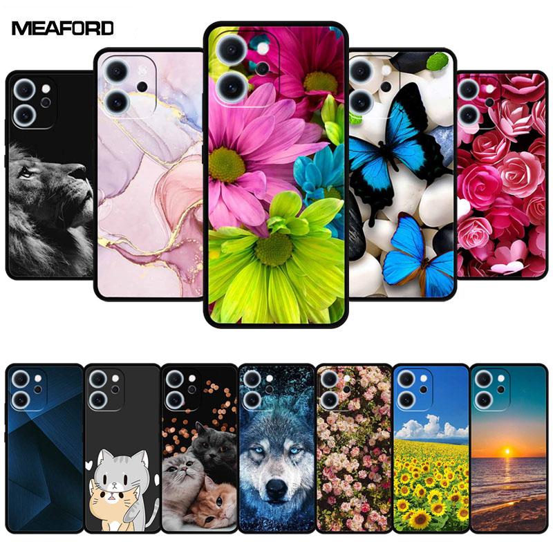Gift Case For Oppo Reno15 F Back Flower Phone Cover 15F Silicone TPU Cases Reno15F Soft Protector Coque Funda Capa Shell Bumper