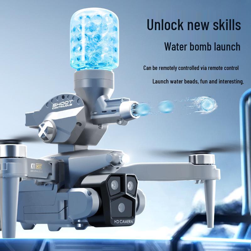 Дрон-бомба с водой K11MAX: Бесколлекторный двигатель, Тройная камера, Профессиональная аэрофотосъемка, Самолет с дистанционным управлением для детей.