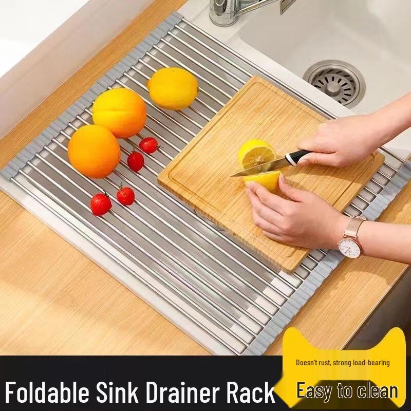 Складная сушилка для посуды Zhaoran из нержавеющей стали 304