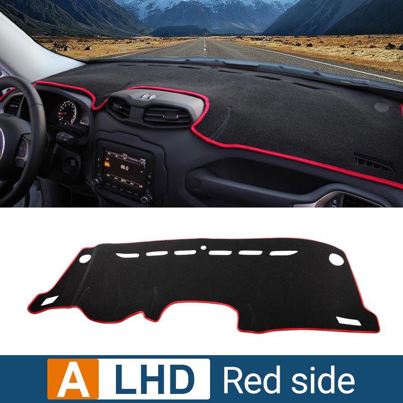 For Jeep Renegade 2015 2016 2017 2018 2019 2020 2021 2022 2023 2024 2025 Car Dashboard Cover Avoid Light Pad Anti-UV Carpet Mat