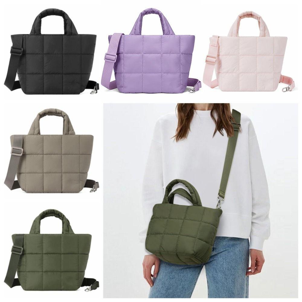 Нейлоновая сумка-тоут Съемный ремень Сумка через плечо Регулируемая стеганая сумка Работа