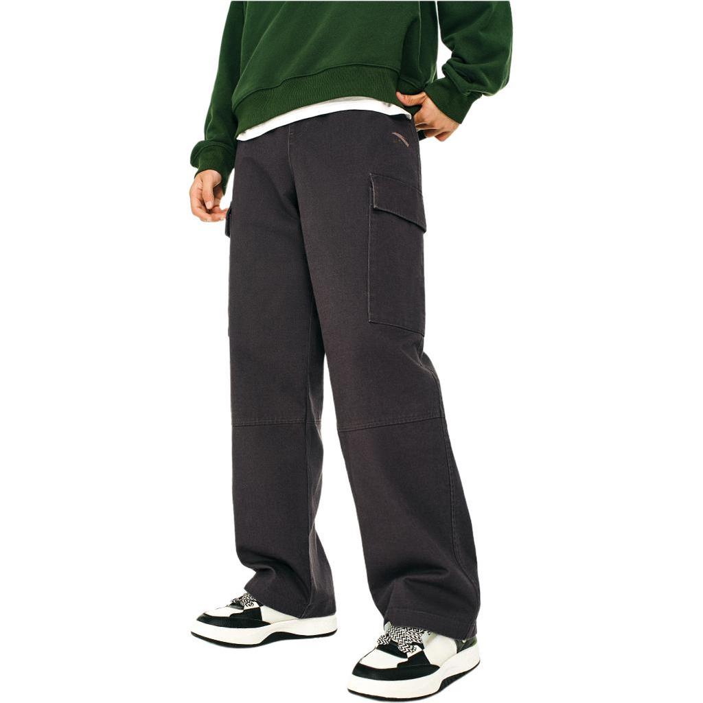 Anta Свободные прочные тканые повседневные брюки мужские низы цвета земли-серый 952448502-3