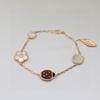 Ladybug Bracelet Four-leaf Clover Five-flower Bracelet Women's High-grade Personalized Version VCA Bracelet 925 Silver
