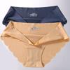 2Pcs/Set Seamless Silk Women's Panties Briefs Women Underwear Female Underpants Comfortable Silk Panty Sexy Woman Lingerie M-XL