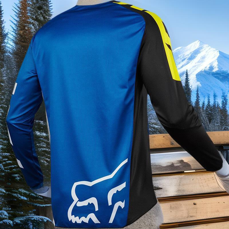 FOX Motocross Riding Shirt Long Sleeve Quick Dry Breathable Jersey Off-Road Motorcycle Cycling Use