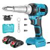 ONEVAN Rechargeable Electric Rivet Gun, 2.4-5.0mm, Compatible with 18V Makita Batteries, Lightweight Hand Riveter, Rivet Tool, Compatible with Makita