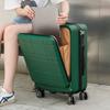 Новый 20/24-дюймовый дорожный чемодан на колесах, модная деловая тележка, чемодан на колесиках с передней сумкой для компьютера, ноутбука