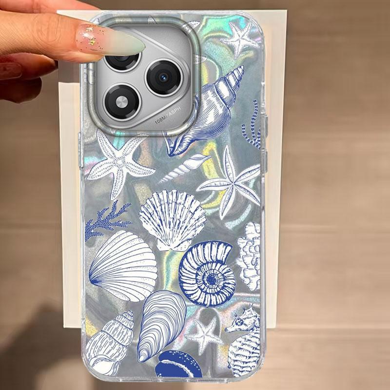 Чехол для телефона Honor 200 400 Lite 400 200 Pro X9b Magic 7 6 Lite X9c X9a X9b X8b X7c Милое Синее Сердце Морская Звезда Для Honor 400 Сумка