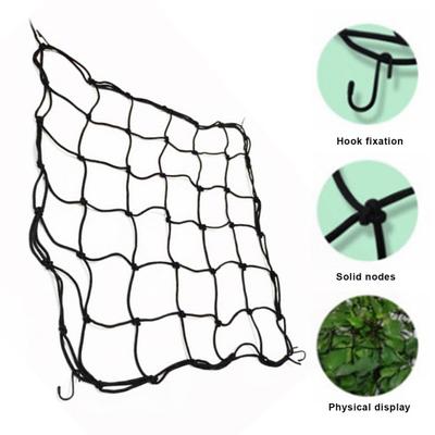 Решетчатая сетка Scrog Net с 4 крючками Простая установка Огуречная садоводство Садоводство Сверхмощная сетка для растений