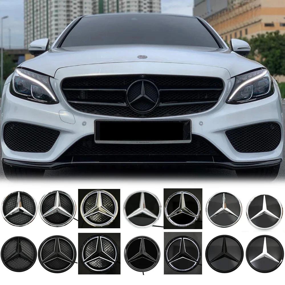 Logo Star Badge Car Front Grill LED Emblem Light For Mercedes Benz A B C E S CLA GLA ML GL W205 W117 W176 W212 W207