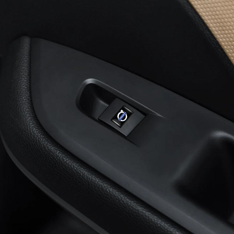 Car Interior Stickers Window Lift Button Steering Wheel Badge Decoration For Volvo V50 V60 V70 C30 XC60 S80 FH500 S60 XC90 XC40