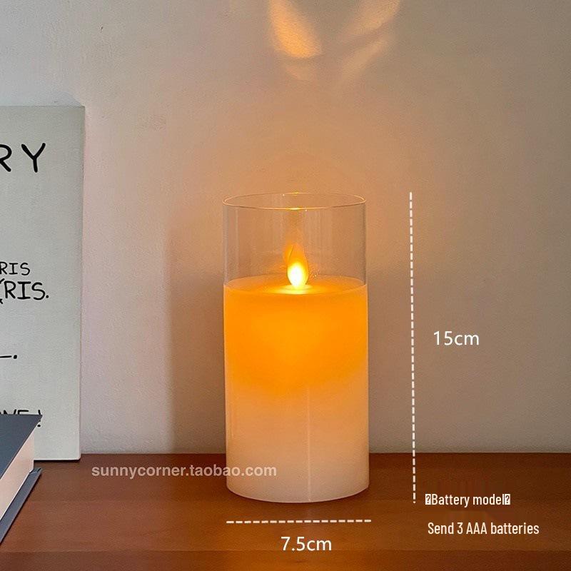 Светодиодная свеча-ночник с качающимся фитилем – Креативное настольное украшение для создания атмосферы в спальне