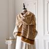 Imitation Cashmere Leopard Print Tassel Shawl Scarf