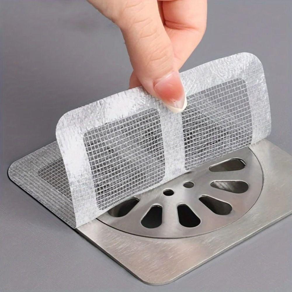 30Pcs Sink Strainers Disposable Floor Drain Sticker Anti-blocking Filter Mesh Stickers  Bathroom