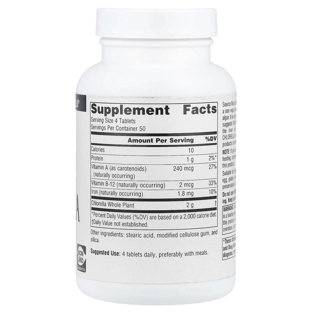 Chlorella, 500 Mg, 200 Tablets