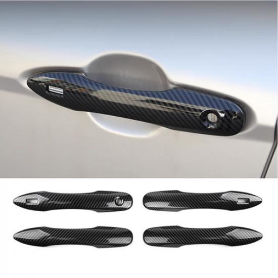 Carbon Fiber Car Door Handles Cover Trim 4pcs For Toyota Corolla -2026
