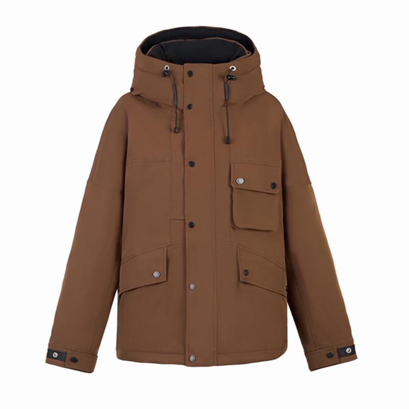 YAYA Унисекс Уличная Зимняя Куртка с Капюшоном на Утином Пуху