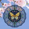 3D Metal Wind Spinner with Mandala Butterfly Design Outdoor Garden Decor for Patio Yard No Electricity Needed Durable Wind Chime