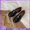 Studiolae Small Gold Coin Platform Sole Single Shoes Soft Sole Round Head One Pedal Thick Heel Loafer Small Leather Shoes Women