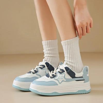 Новые повседневные туфли для скейтбординга, женские кроссовки на платформе, обувь Dopamine Dressing, милые кожаные туфли на плоской подошве для девочек, спортивная обувь для ходьбы и бега