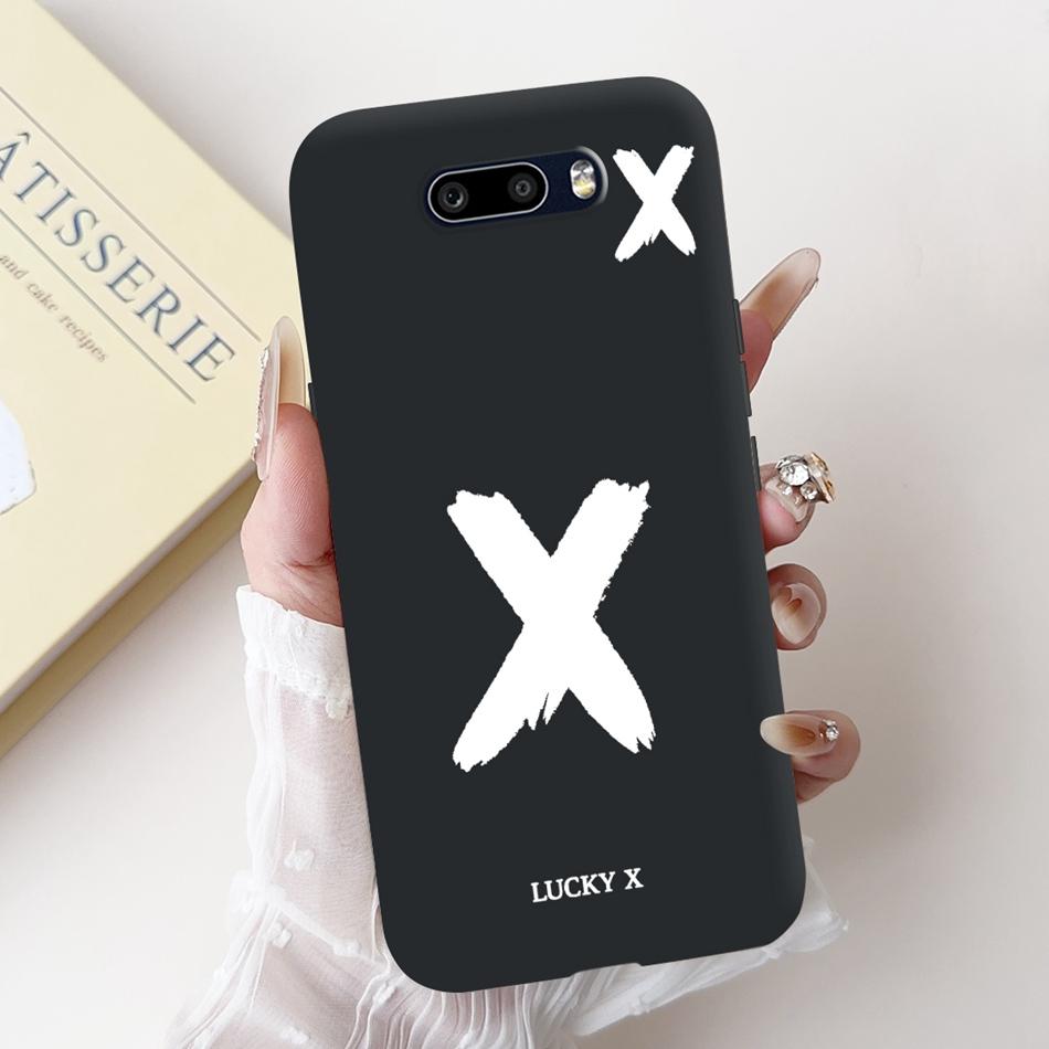 For LG V50S ThinQ / V50 ThinQ 5G Lucky Initial Letter Phone Case For LG V50 V50S ThinQ Black Silicone Soft Cases Bumpers