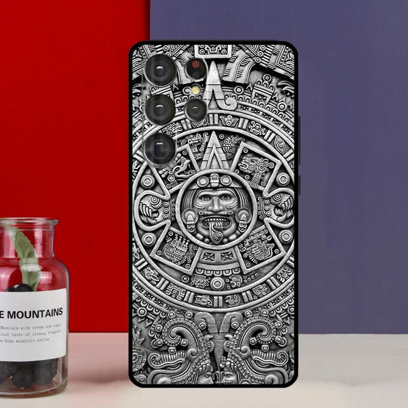 Чехол-футляр с узором под дерево из календаря Майя для Samsung Galaxy S25 Ultra S9 S10 S20 S21 S22 Plus S23 Ultra S24 FE