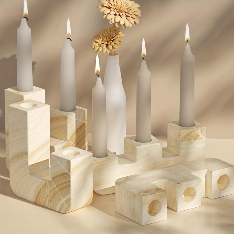 Силиконовая форма для трапециевидного подсвечника Необычная форма для подсвечника