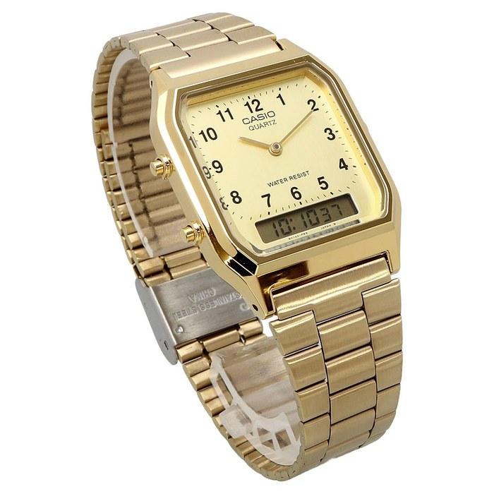 Casio AQ-230GA-9BMQ Аналогово-цифровые кварцевые часы - Винтажная серия - Золотой