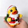 Рождественская фигурка Санта-Клауса в виде утки, мультяшная утка Санта, статуэтка из смолы, скульптура, рождественское украшение для рабочего стола для праздничной вечеринки
