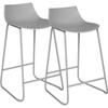 Set of 2 Atmosphera "Otac" Design Bar Stools - Gray