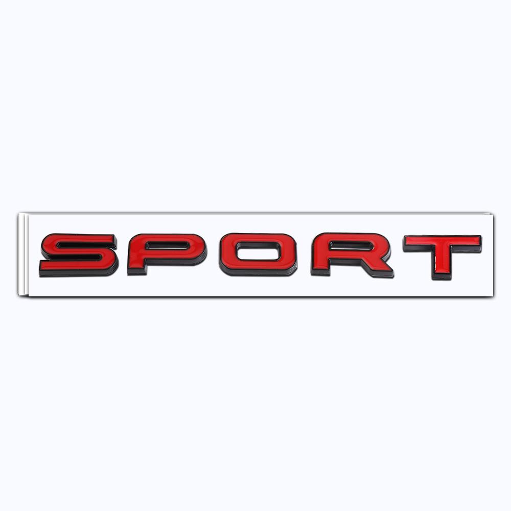 3D ABS Car Rear Trunk SPORT Badge Sticker Decor Accessories Auto Styling For Landrover Range Rover DXTE SVR Discovery Evoque Defender