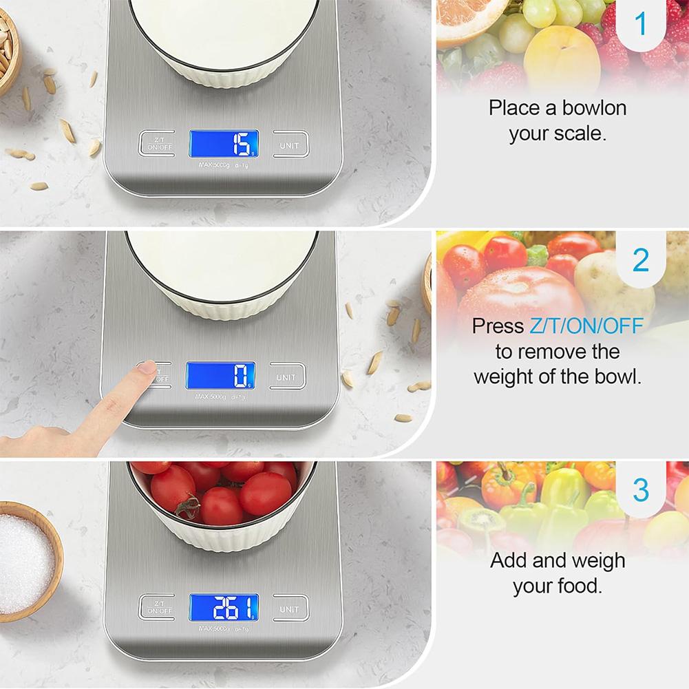 5Kg Kitchen Digital Scale Stainless Steel Precise Small Platform Scale Food Coffee Balance Digital Scale for Coffee Food Cooking