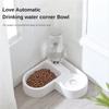 AD23-1 PCS Corner Dog Bowl Pet Automatic Feeder Dog Drinking Bowl Capacity Dispenser Pet For Dog Water Drinking Feeding