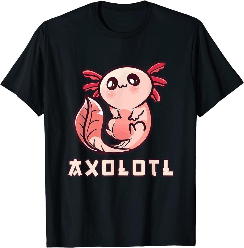 Cute Sunglasses Axolotl I Axolotl Questions Front Graphic TShirt Retro Color Strip Unisex Cotton Short Sleeve Tee 2026 New