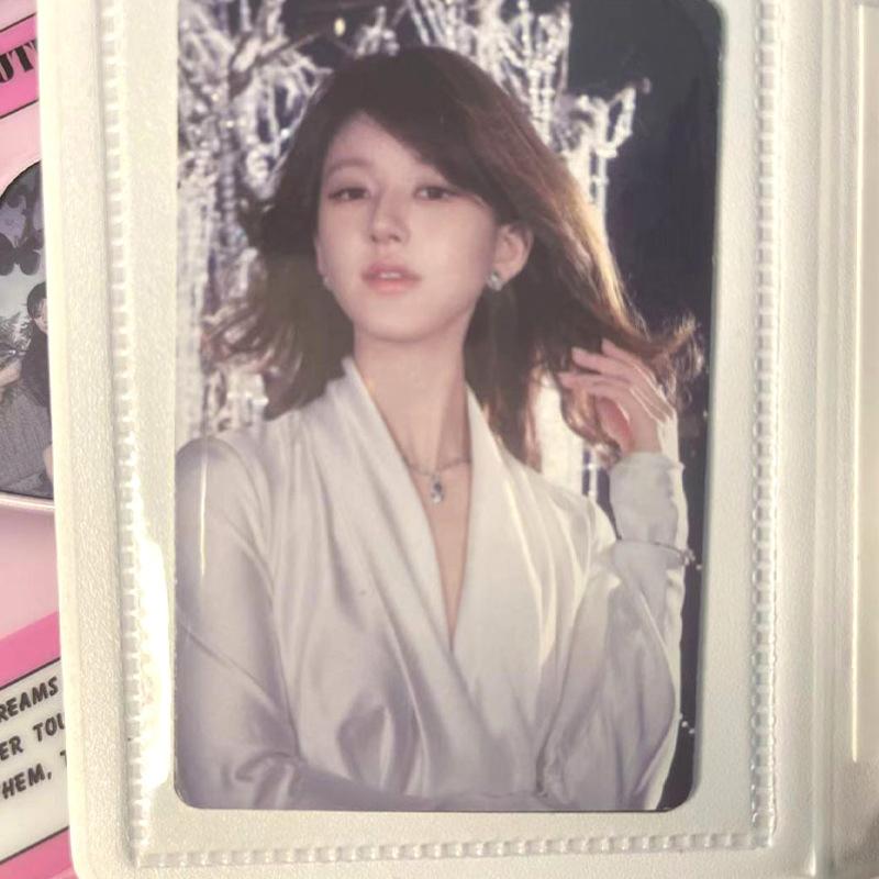 Letter Print 3 Inch Kpop Binder Round Hollow Photocard Holder Show Up Now Ins Photo Album Idol Cards Collect Book 40 Pocket