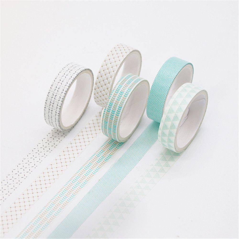 5Rolls/box Decorative School Supplies Masking Tape Washi Tape Adhesive Scrapbooking