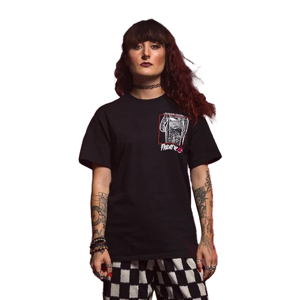 Friday The 13th Unisex Adult Movie Poster Back Print T-Shirt