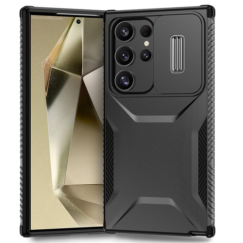 Подходит для Samsung S25 Ultra Harvester Плоский Чехол для Телефона S23 Раздвижное Окно 2 в 1 Подставка Защитная Крышка