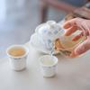 White Porcelain Seven Bowls Of Tea Poetry Travel Tea Set, One Pot And Two Cups Of Outdoor Portable Express Cup Business Souvenir
