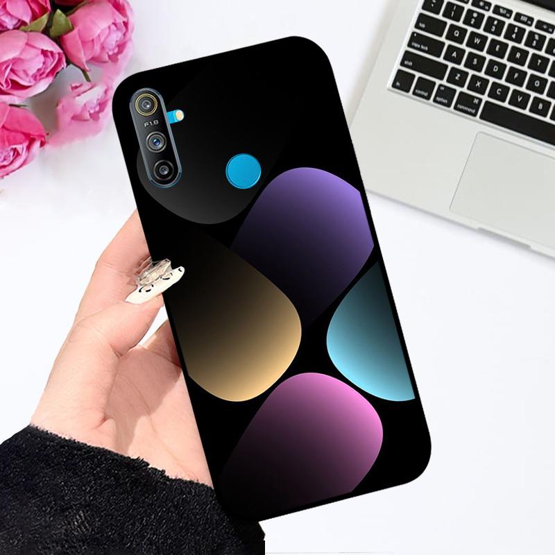 Чехол для Realme C3 RMX2021 RMX2020 Роскошный Цветной Расписной Чехол для Телефона Для Oppo Realme C3 4G Мягкий Силиконовый ТПУ Защитный Fundas