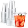 Eupako 8 Oz. Plastic Cups with Lids, 100-Pack Disposable Clear Cups with Lids, for Cold Drinks, Parfaits, and Smoothies