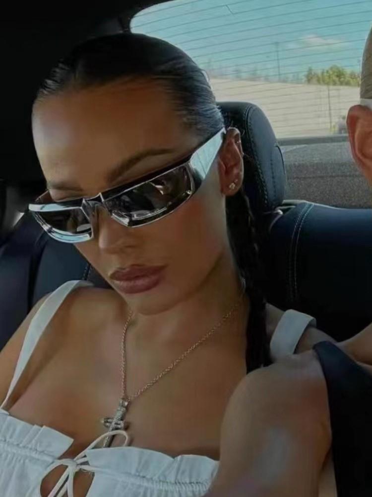 Новые стимпанк спортивные солнцезащитные очки очки тренд женские Y2k зеркальные солнцезащитные очки мужские панк очки очки унисекс для улицы очки UV400