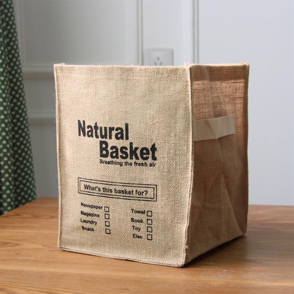 Сортировка нижнего белья, тканевое ведро, переносные настольные шкафы, кубические корзины для хранения, складной джутовый ящик для хранения