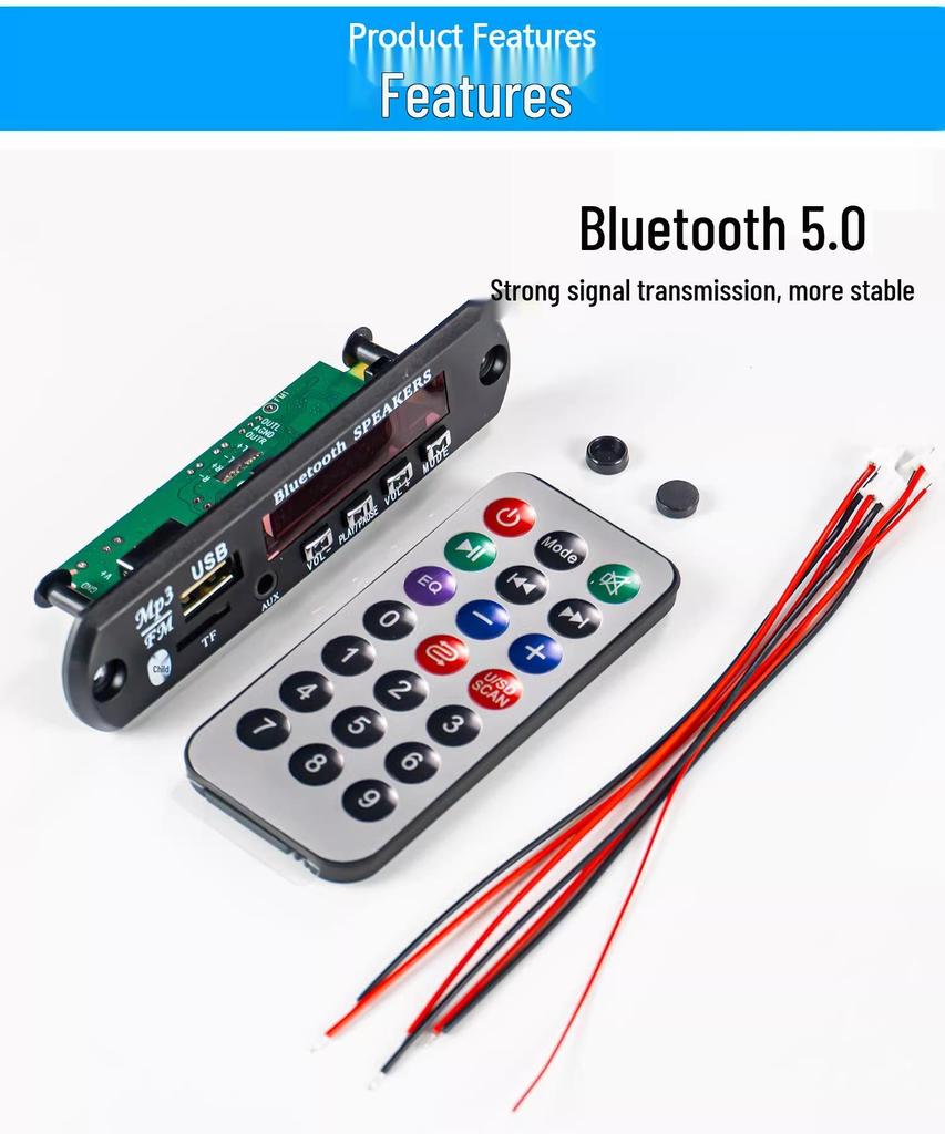 Двухканальный Bluetooth-динамик и усилитель, комплект со световым спектром FM